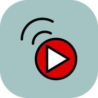 Live Stream Colorful Icon Style vector