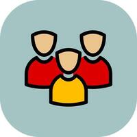 Team Colorful Icon Style vector
