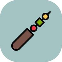Skewer Colorful Icon Style vector