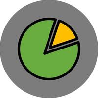Pie Chart Colorful Icon Style vector