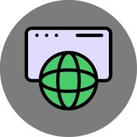 Global Communication Colorful Icon Style vector