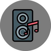 música altavoz vistoso icono estilo vector