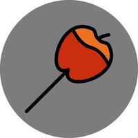 Caramel Apple Colorful Icon Style vector