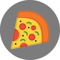 Pizza Colorful Icon Style vector