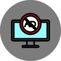 Ad Blocker Colorful Icon Style vector