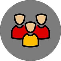 Team Colorful Icon Style vector