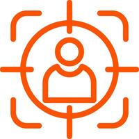 Target Audience Colorful Icon Style vector