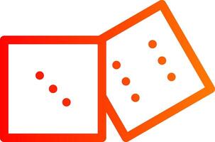 Dices Colorful Icon Style vector