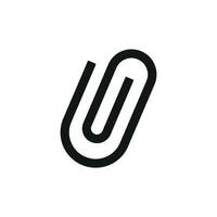 Clip stationery icon design features a clean and modern graphic concept with minimalistic appeal vector