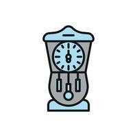 A simple and modern graphic concept defines the grandfather clock icon design vector