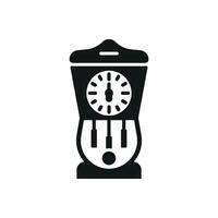 The design of the grandfather clock icon emphasizes timeless simplicity through a modern graphic concept vector
