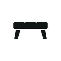 Chair sofa icon design integrates modern simplicity with a functional graphic concept vector