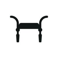 Chair sofa icon design blends modern functionality with a minimalistic graphic concept vector