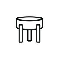 Chair sofa icon design integrates minimalist elements with a contemporary graphic concept vector