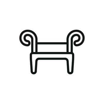 silla sofá icono diseño caracteristicas un funcional aún moderno gráfico concepto con limpiar líneas vector