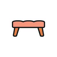 The chair sofa icon design combines a contemporary aesthetic with a simple graphic concept vector