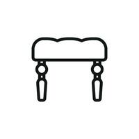 The chair sofa icon design incorporates a modern flair with a minimalist graphic concept vector