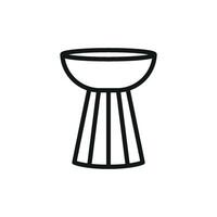 The side table icon design incorporates a sleek, modern graphic concept with a simple touch vector