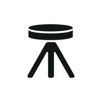 Side table icon design offers a modern, functional graphic concept with minimal details vector
