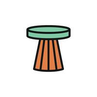 Side table icon design reflects modern aesthetics through a simple yet elegant graphic concept vector