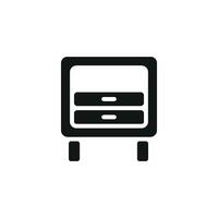 Side table icon design combines clean, modern lines with a simple graphic concept vector