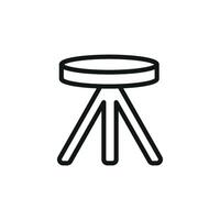 The side table icon design combines simplicity with a stylish modern graphic concept vector