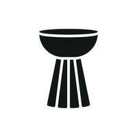 Side table icon design embodies a sleek and functional modern graphic concept vector