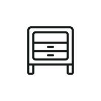 The table icon design features a minimalist approach with a clean and contemporary graphic concept vector