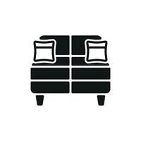 Sofa couch icon design combines comfort with a modern, minimalist graphic concept vector