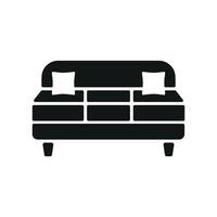 Sofa couch icon design integrates sleek lines with a modern graphic concept vector