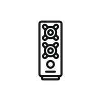 The music sound system icon design showcases a minimalist and contemporary graphic concept vector