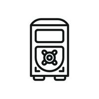 A simple and modern graphic concept defines the music sound system icon design vector