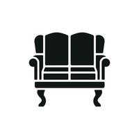 A contemporary take on a sofa couch icon blending simplicity with modern graphic design themes vector