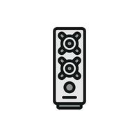 Music sound system icon design features a sleek and modern concept graphic vector