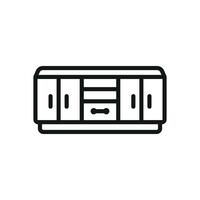 TV stand table icon design features a sleek and modern graphic concept with clean lines vector