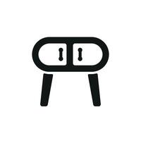 The side table icon design embraces modern simplicity with a clean and sleek graphic concept vector