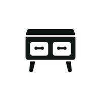 Side table icon design merges contemporary design with a minimalist and modern graphic concept vector