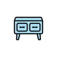 Side table icon design features a minimalist yet modern graphic concept with subtle elegance vector