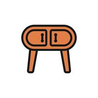 The side table icon design combines modern sophistication with a straightforward graphic concept vector