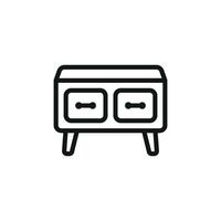 Side table icon design highlights a functional modern graphic concept with a minimalist approach vector