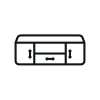 TV stand table icon design features a clean and modern concept graphic vector