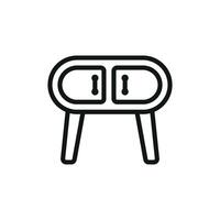 Television icon The design of the side table icon integrates a clean modern aesthetic with a simple graphic conceptdesign in a clean and modern graphic concept vector