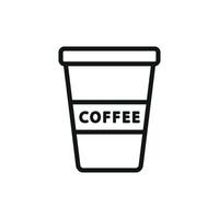 The coffee icon design reflects a contemporary style through a simple and sleek graphic concept vector