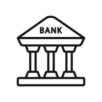 Bank building icon design features a sleek and modern concept graphic vector