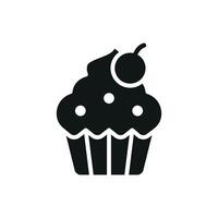 Cupcake food beverage icon emphasizing simple modern principles for versatile graphic concept designs vector