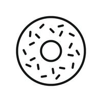 A visually appealing doughnut beverage icon blending basic design principles with a contemporary graphic concept vector