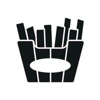 A visually captivating fried fries food icon crafted with modern simplicity for an elegant design concept vector