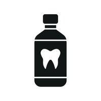 Mouthwash tooth icon design features a simple and modern concept graphic vector