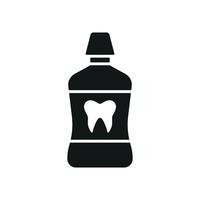 Simple and modern concept graphic shapes the mouthwash tooth icon design vector