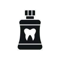 Mouthwash tooth icon design reflects a minimal and modern concept graphic vector